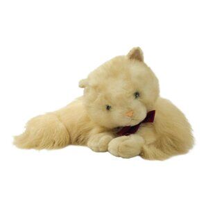 Kitty Persian Cat Plush Cream Beige Vintage 80s Realistic Stuffed Toy Walmart